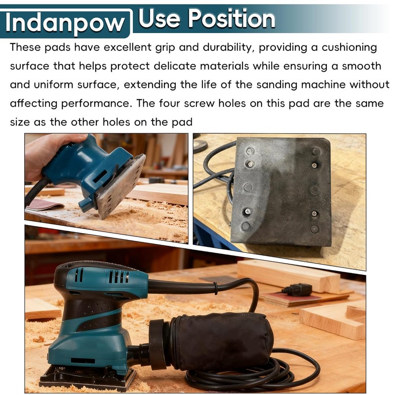 Indanpow 423142-7 Sponge Rubber Pads Compatible with BO4550/BO4552 Finishing Sanders for Finishing Sander(3 Pack) - Image 4